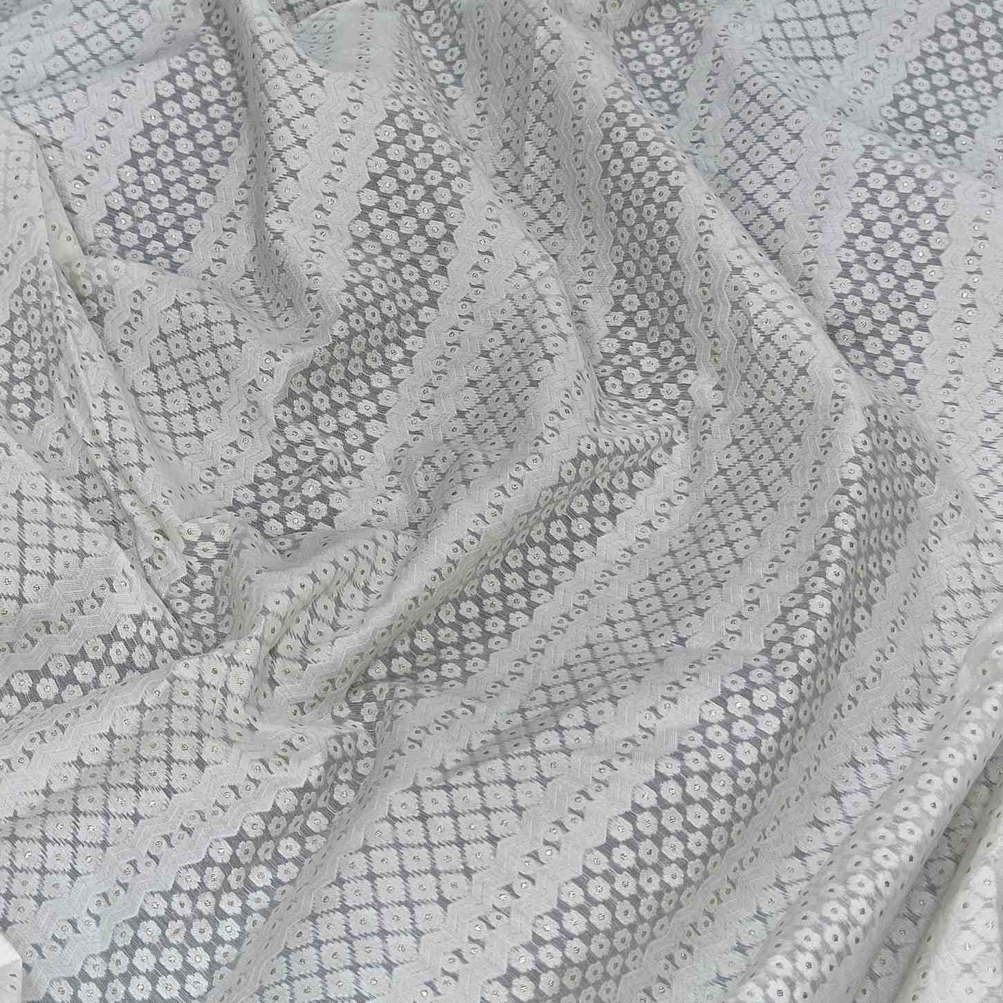 Pure Chanderi Jari- Jacquard Fabric Design 3