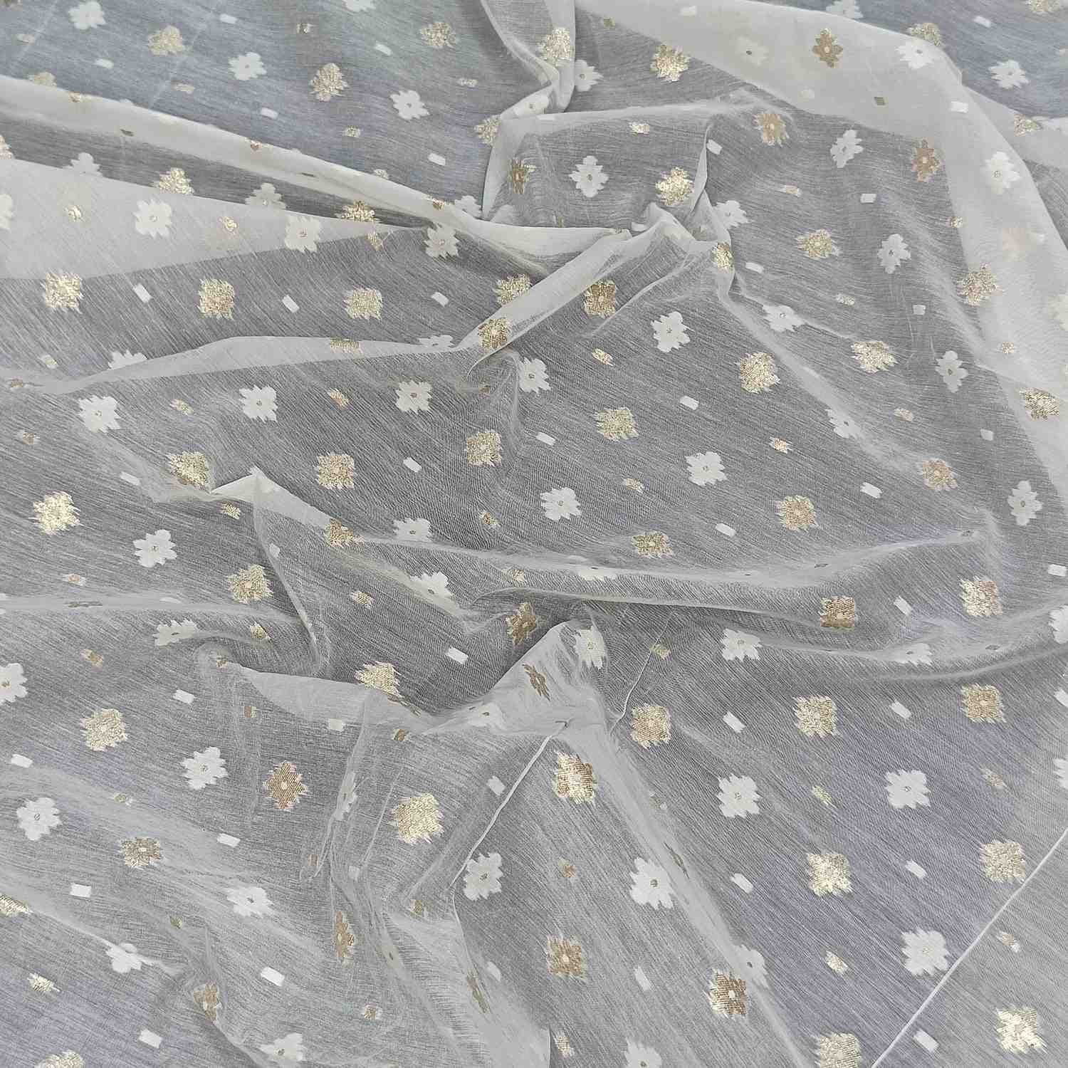 Pure Chanderi Jari- Jacquard Fabric Design 4