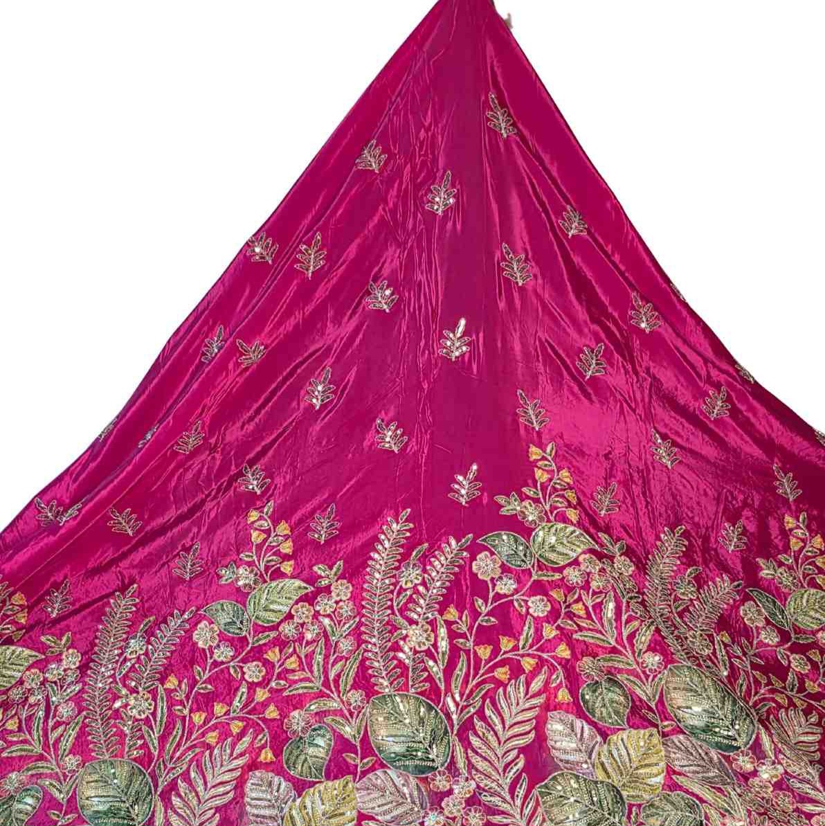 <b>Natural Crepe Position Print Dsg.no-P.94 Rani Pink</b>
