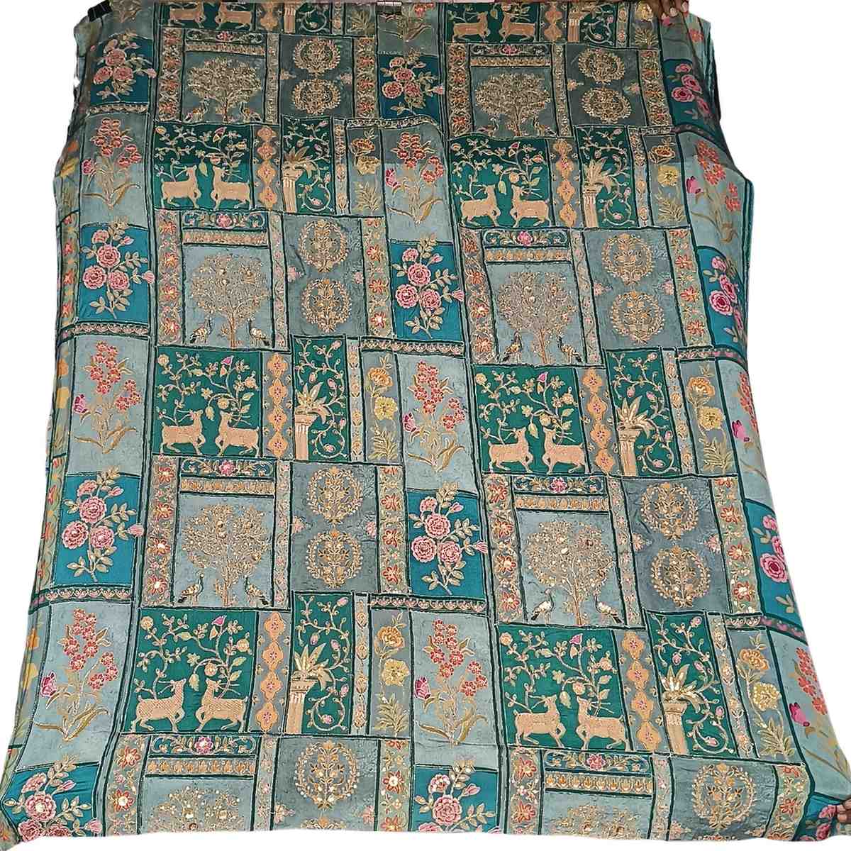 <b>Premium Embroidery Fabric Blue Dsg.no- 114</b>