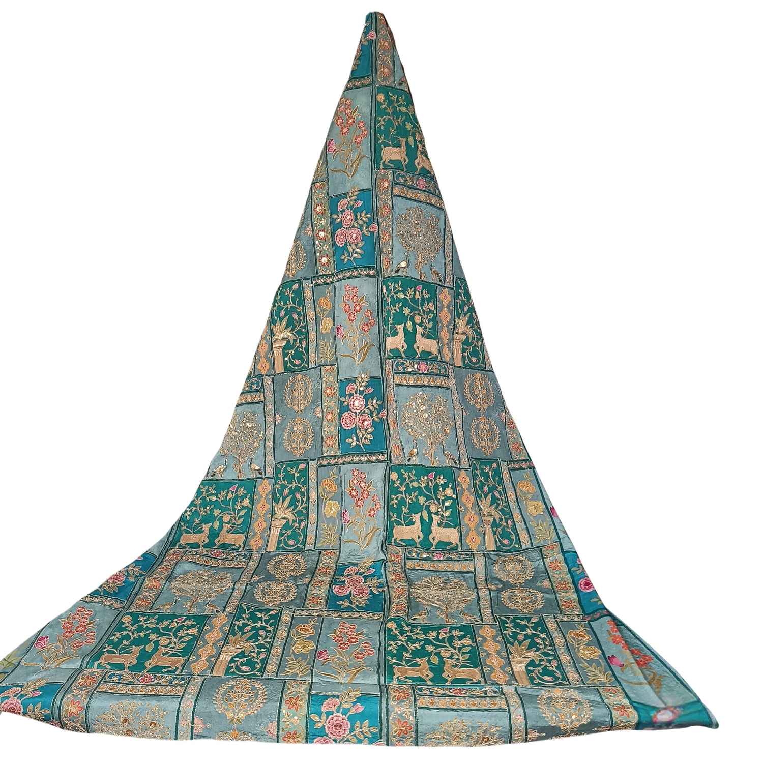 <b>Premium Embroidery Fabric Blue Dsg.no- 114</b>