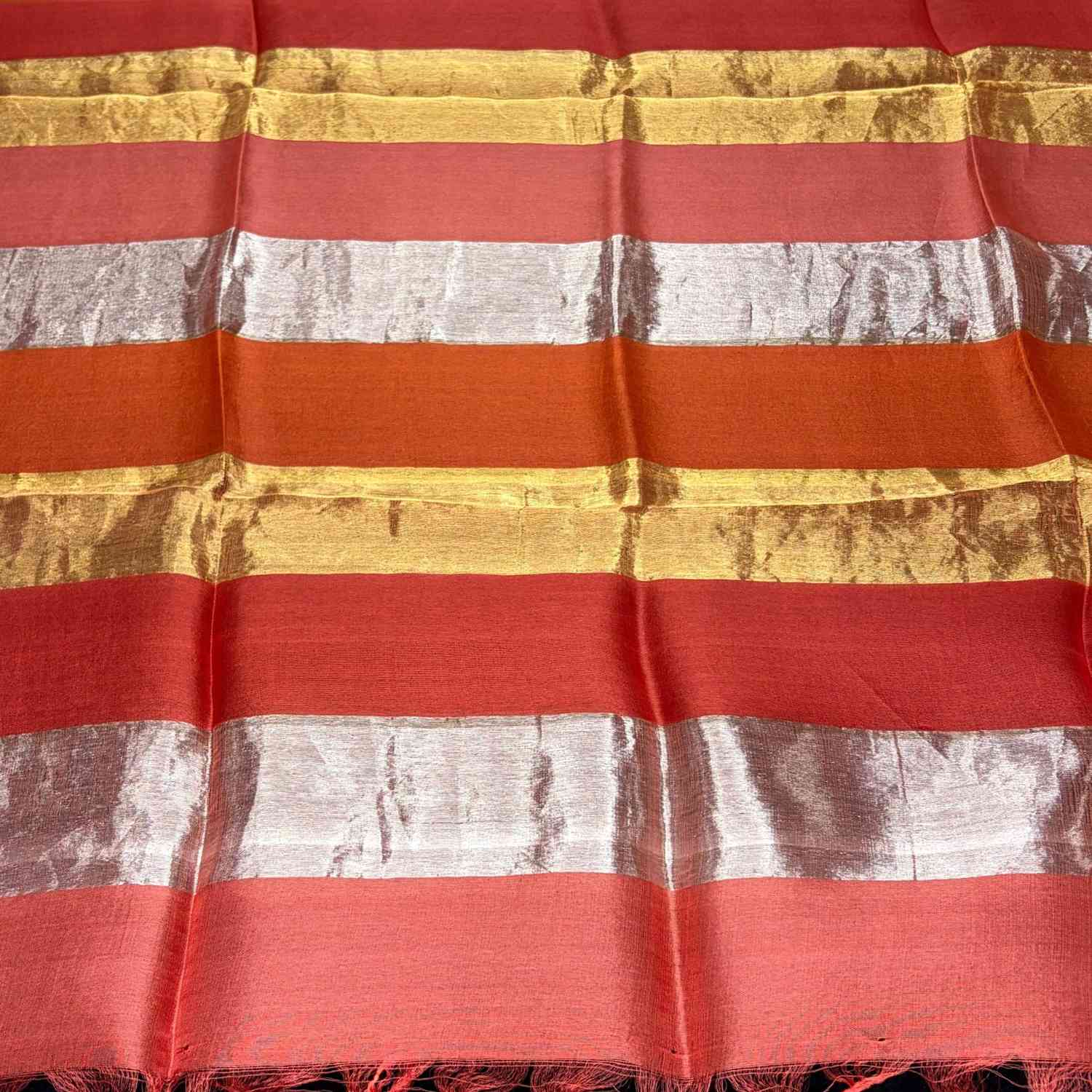 <b>Tissue Silk Zari Stripe Dupatta</b>