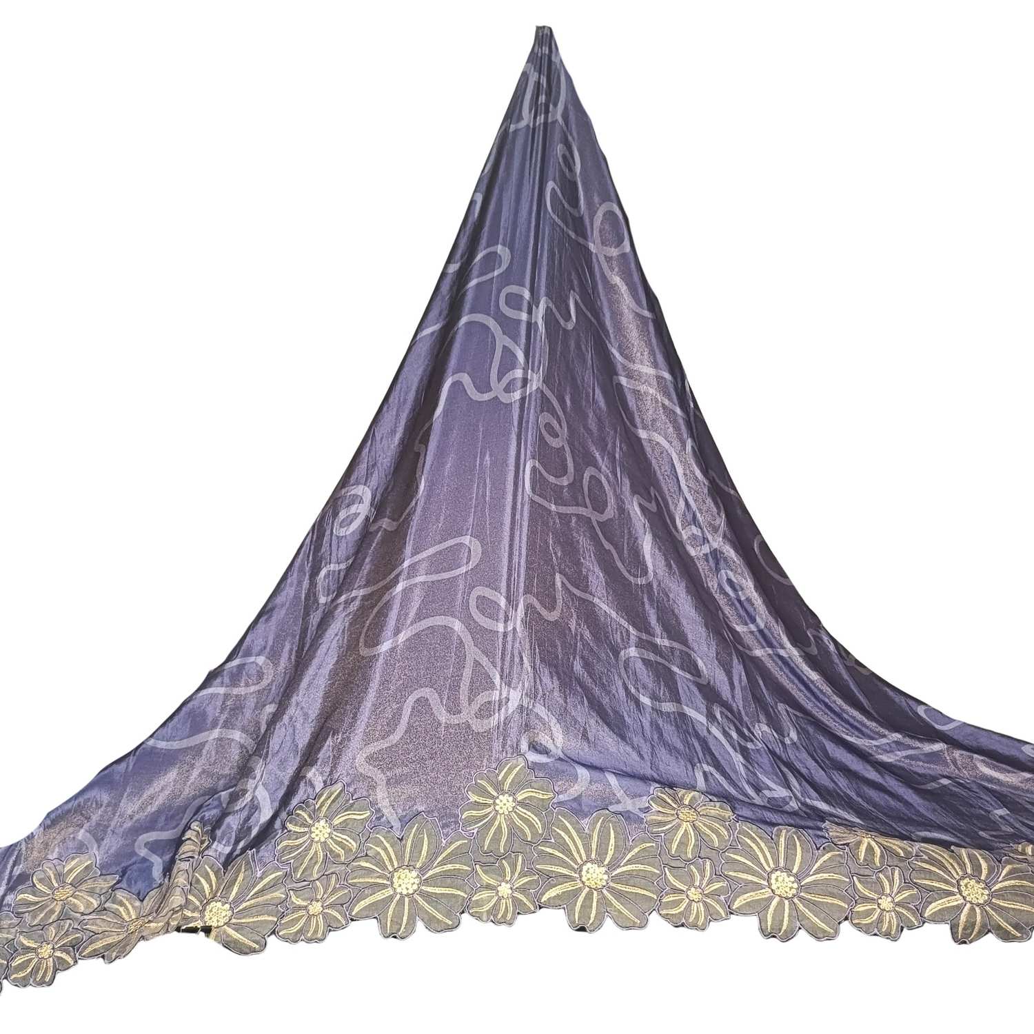 <b>Printed Tissue Applique Work Fabric Lavender</b>