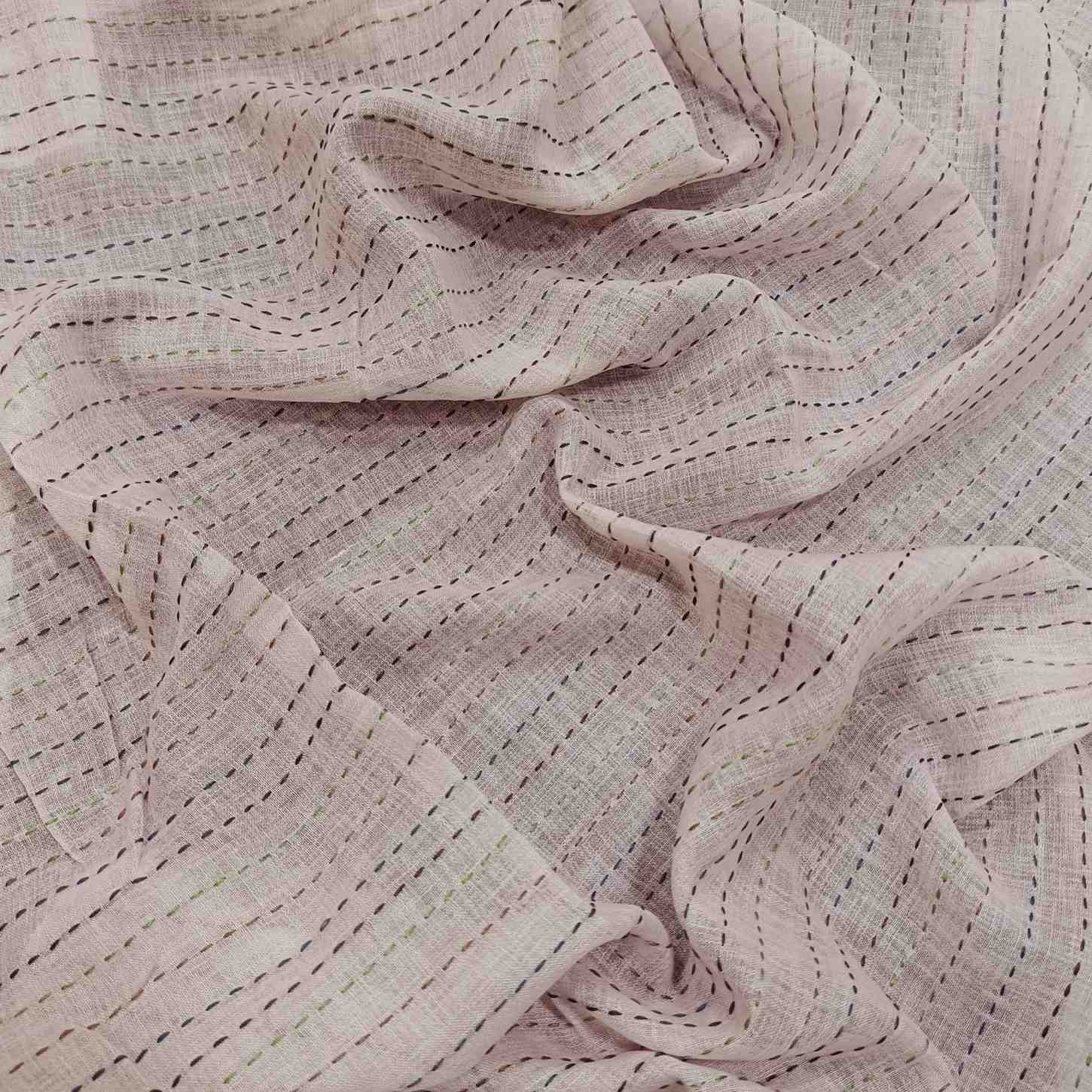 <b>Linen Cross Stitch Fabric Baby Pink </b>