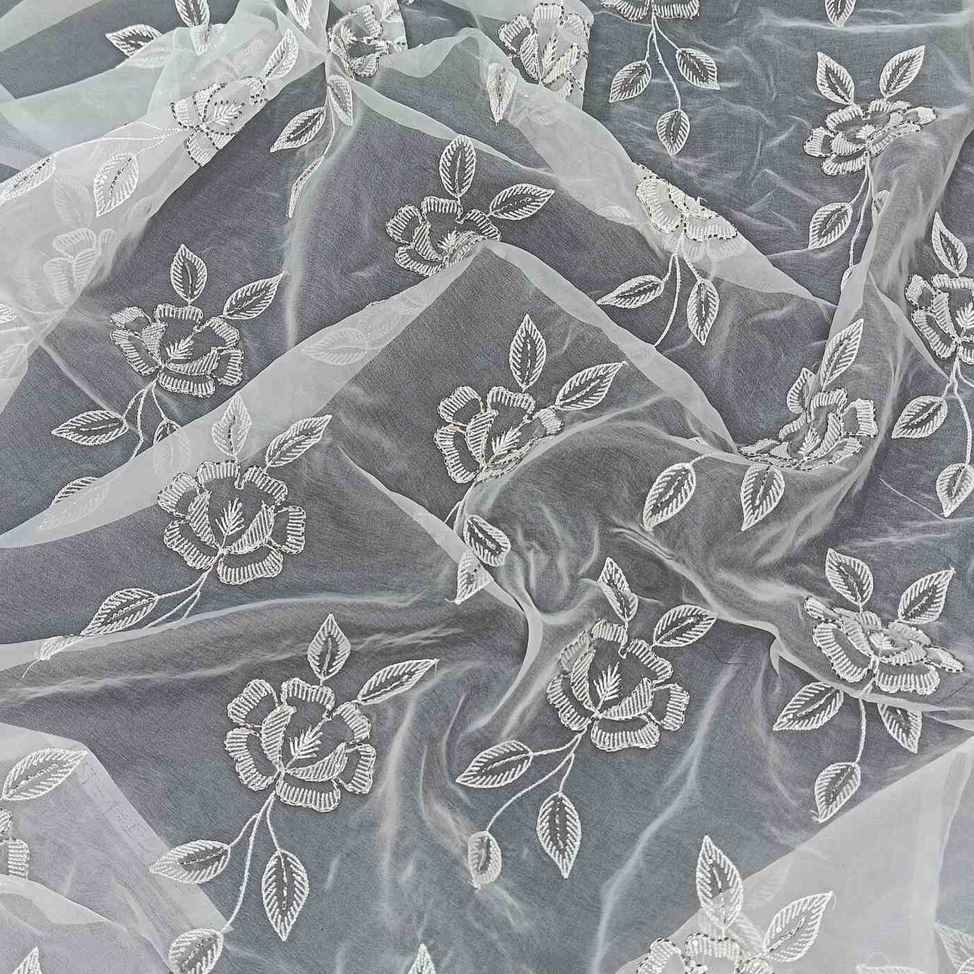 <b>ORGANZA FLORAL EMBROIDERY D.19509</b>