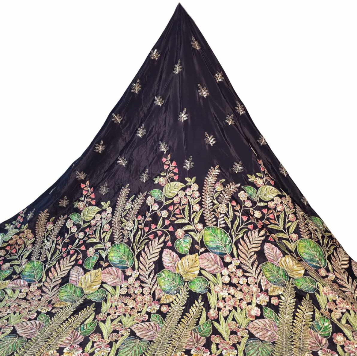 <b>Natural Crepe Position Print Dsg.no-P.94 Brownish Black</b>