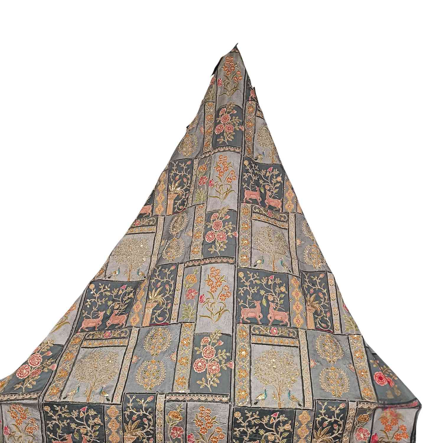 <b>Premium Embroidery Fabric Grey Dsg.no- 114</b>