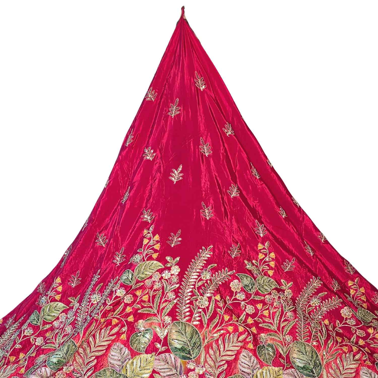 <b>Natural Crepe Position Print Dsg.no-P.94 RED</b>