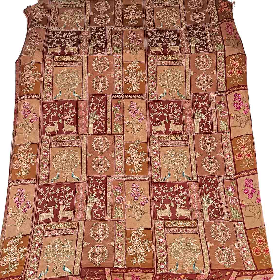 <b>Premium Embroidery Fabric Brown Dsg.no- 114 </b>