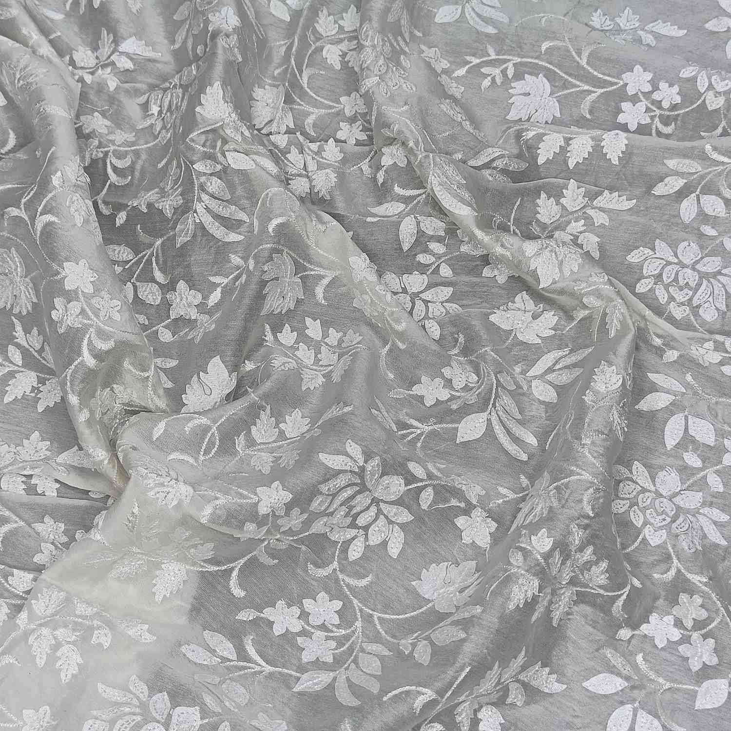 <b>PURE CHANDERI SILK APLICK WORK</b>
