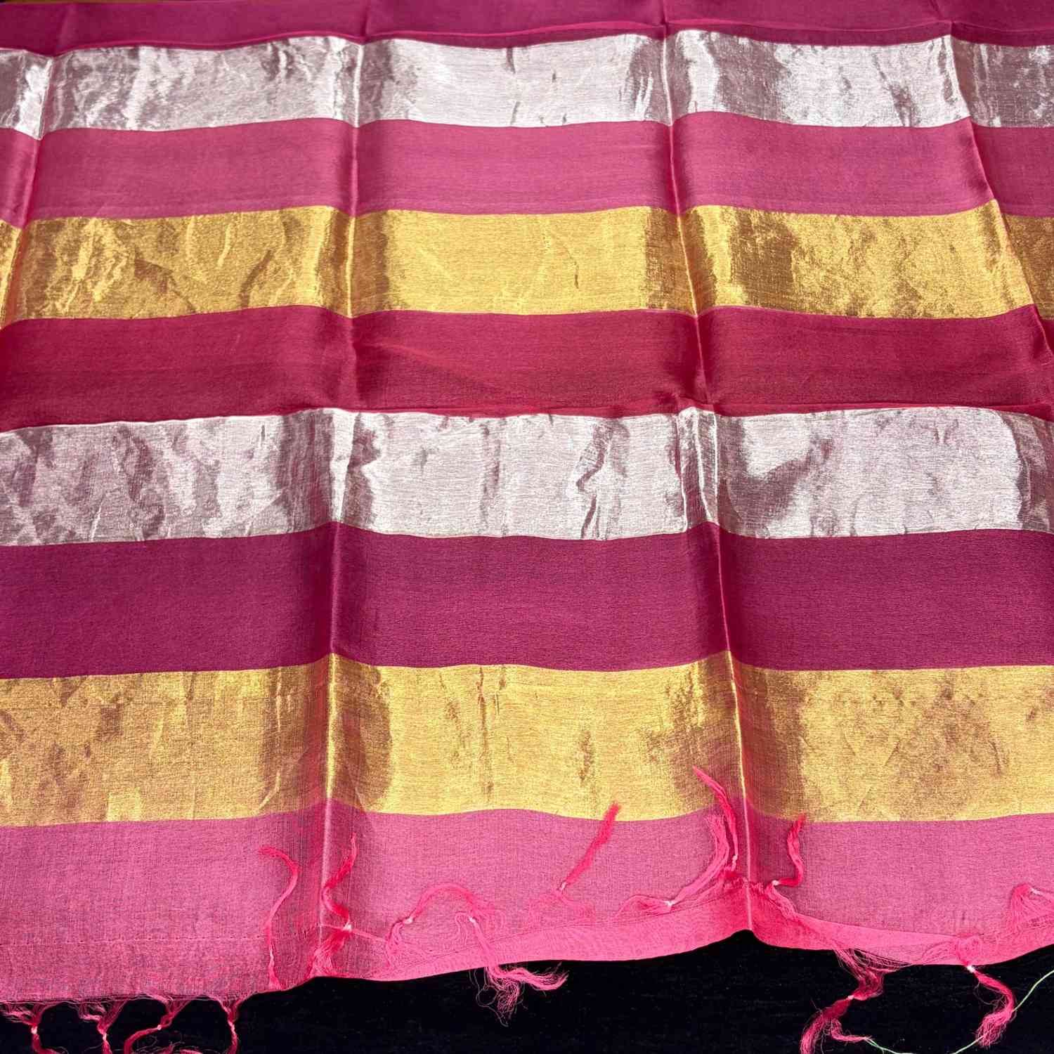 <b>Tissue Silk Zari Stripe Dupatta</b>