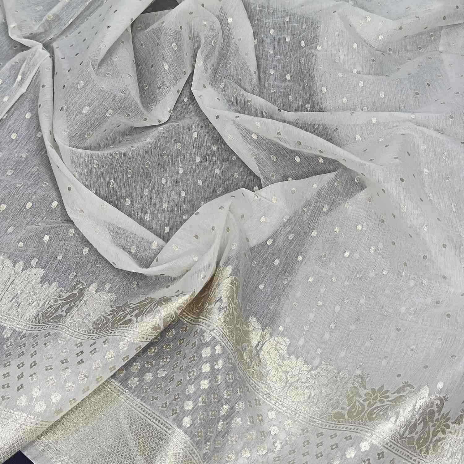 <b>Pure Chanderi Daman | 44 Inch Width</b>