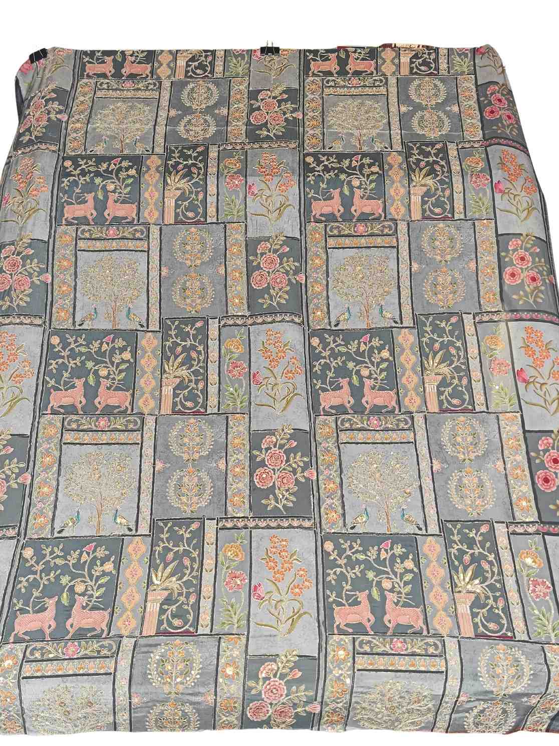 <b>Premium Embroidery Fabric Grey Dsg.no- 114</b>