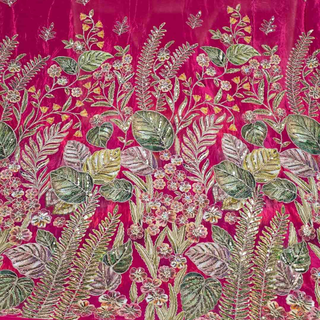 <b>Natural Crepe Position Print Dsg.no-P.94 Rani Pink</b>