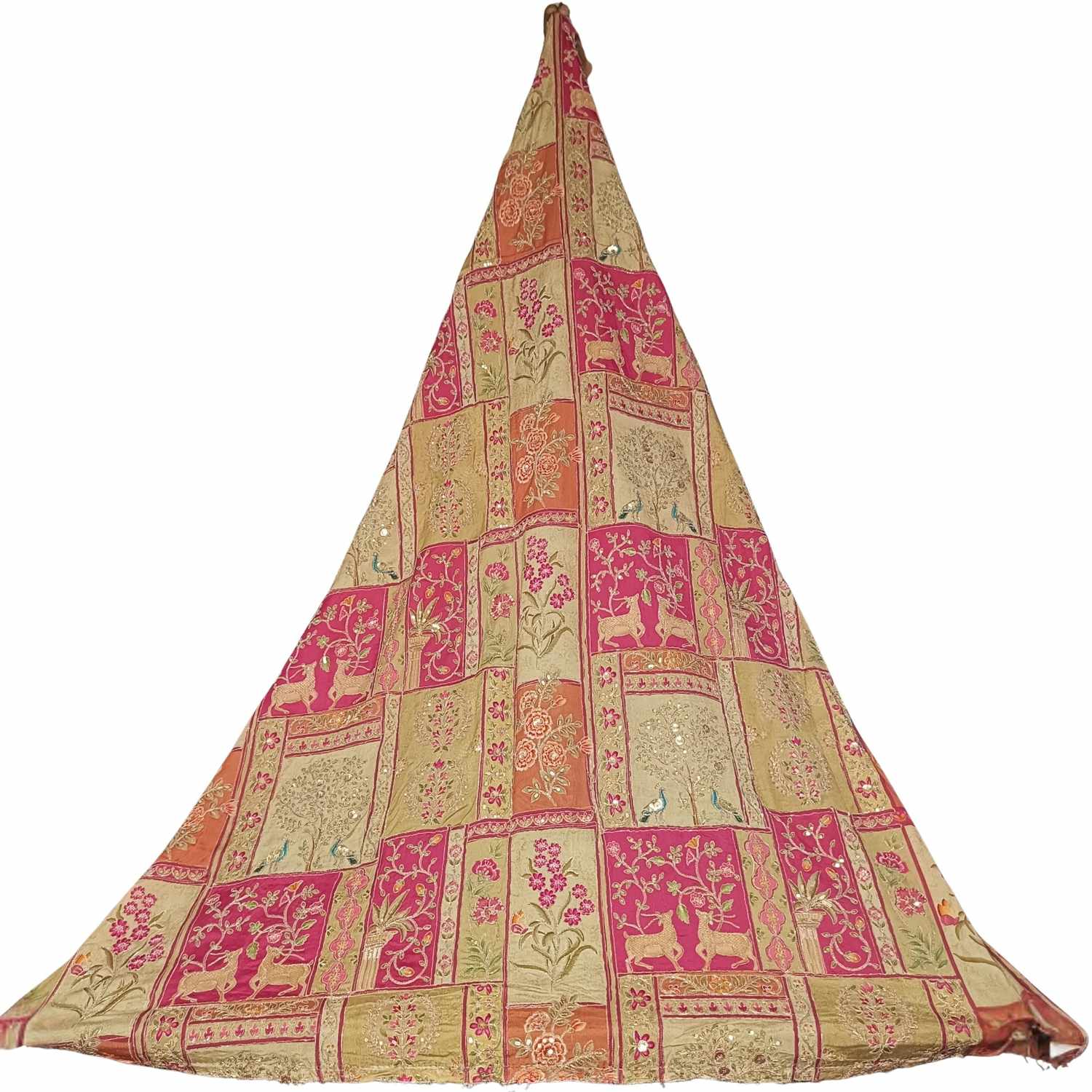 <b>Premium Embroidery Fabric Pink Dsg.no- 114</b>