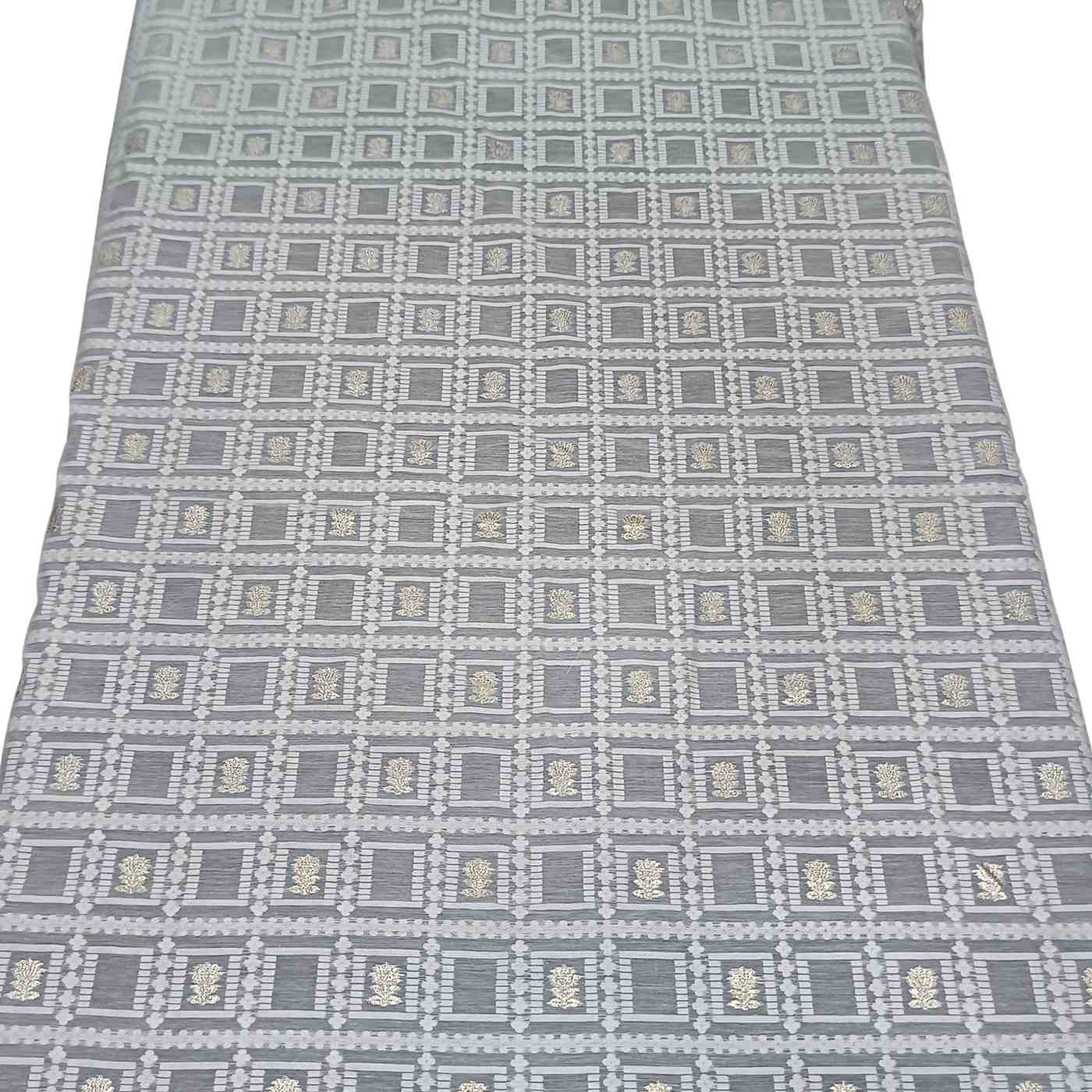 <b>Pure Chanderi Jari-Jacquard Fabric | 44 Inch Width</b>