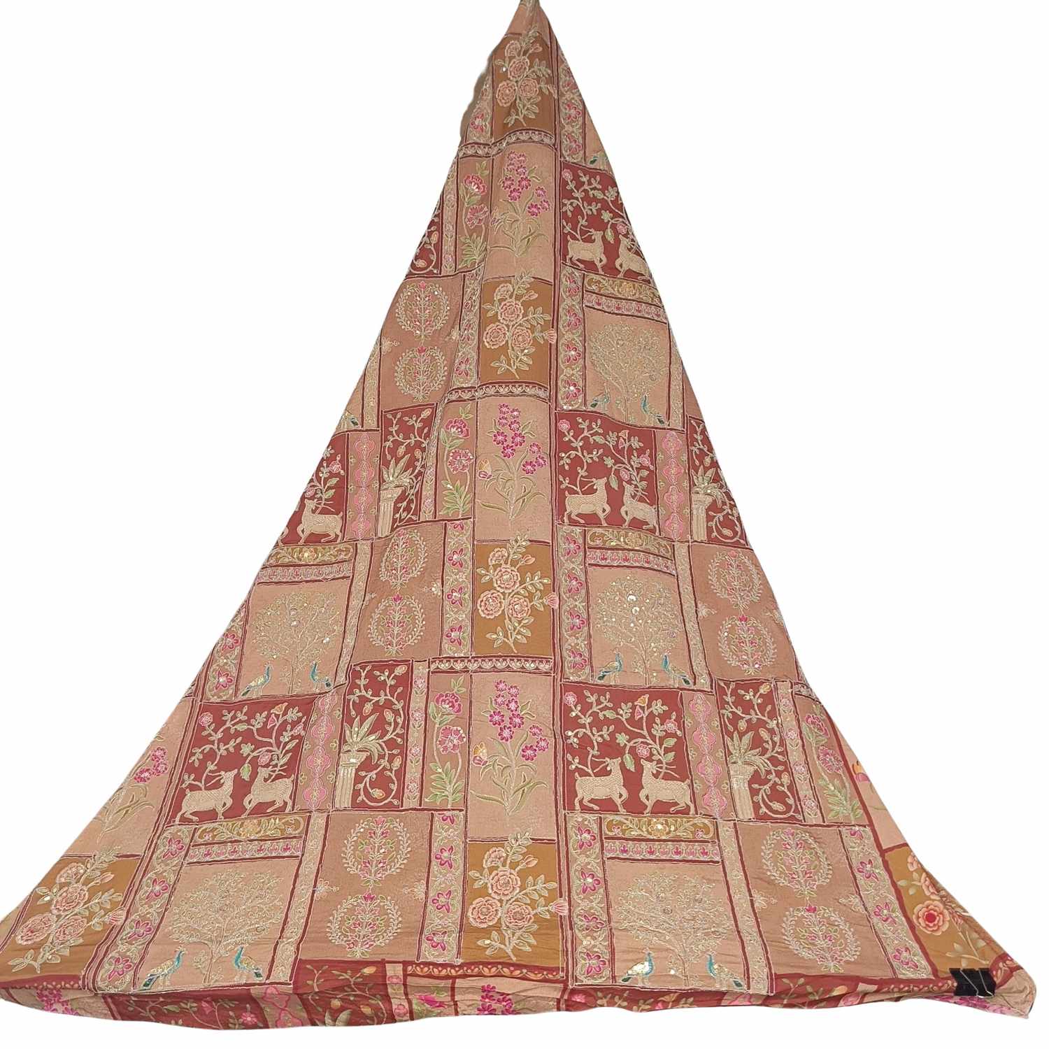 <b>Premium Embroidery Fabric Brown Dsg.no- 114 </b>